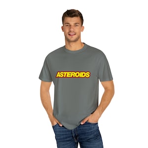 Unisex Garment-Dyed T-shirt, Asteroids, gaming, arcade, gift