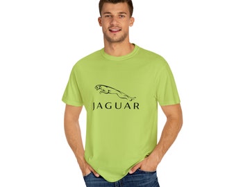 Camiseta unisex teñida en prenda, Jaguar, coche, coche deportivo, vintage, bonito, regalo