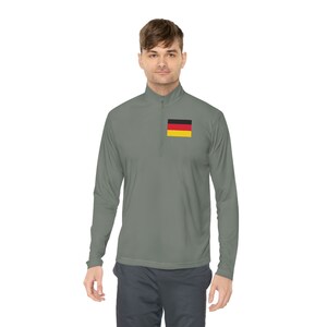Unisex Quarter-Zip Pullover, Germany, Deutschland, German Flag, Sportwear, Pullover