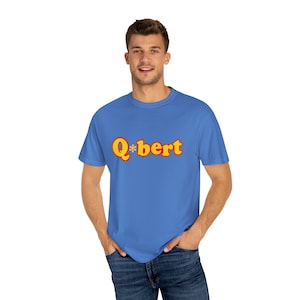Unisex Garment-Dyed T-shirt, q bert, *, gaming, arcade, vintage, gift