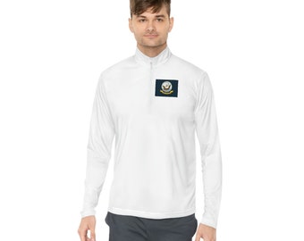 Unisex Quarter-Zip Jersey, Ropa Deportiva, Deportes, Atleta, Marina, Marina de los Estados Unidos, Marinero, Veterinario, Estados Unidos, Bandera de la Marina, Regalo