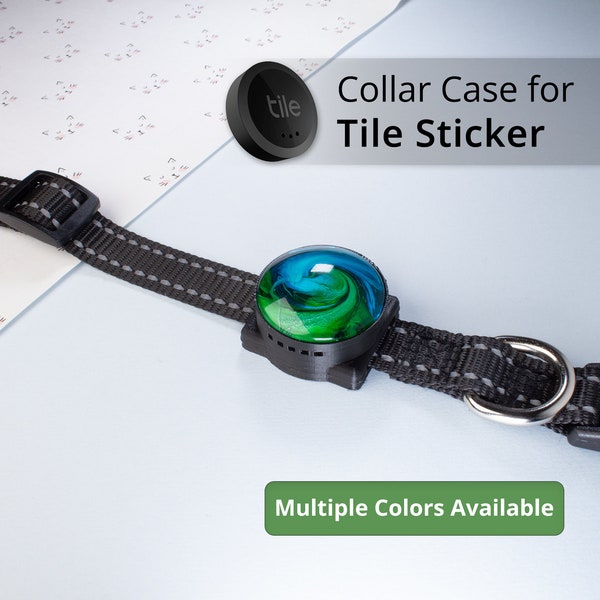 Tile Sticker 2022 Collar Case | Unique Tile Sticker Collar Case for Dogs and Cats tracker, Bluetooth pet tracker case