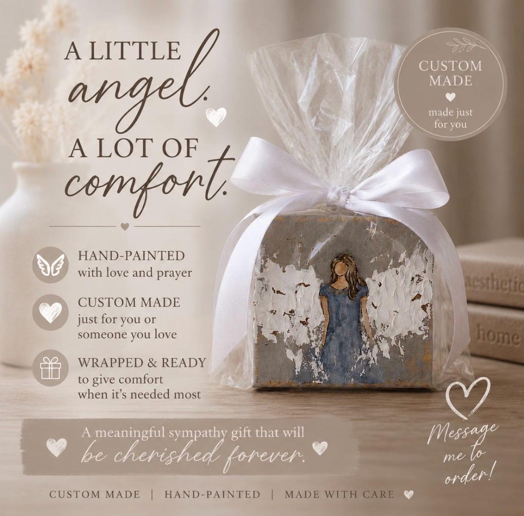 Custom Angel Sympathy Painting Gift 5