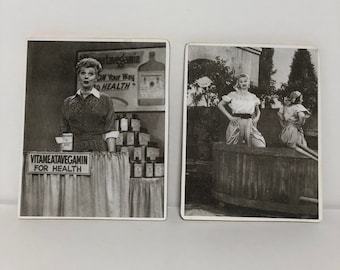 I Love Lucy Handmade Wooden Magnet Set 4" x 3"