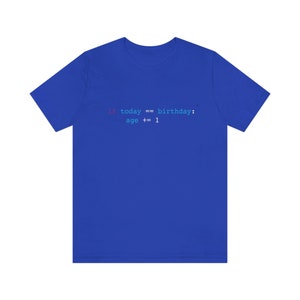 Funny Python Programmer Birthday Shirt, Unisex Jersey Tee image 5