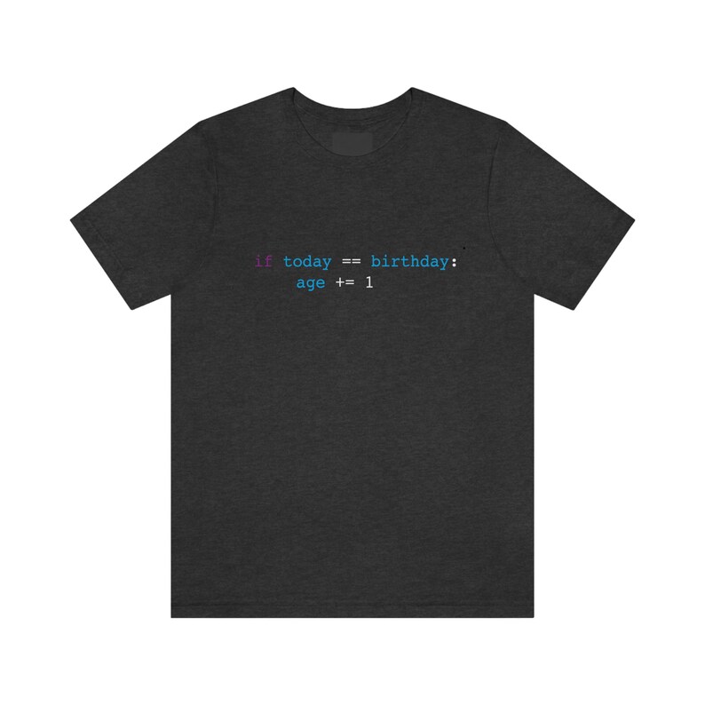 Funny Python Programmer Birthday Shirt, Unisex Jersey Tee image 2