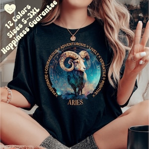 Aries Zodiac Tshirt, Celestial Aries Shirt, Aries Tshirt, Trendy Zodiac Tee, Astrology Tshirt, Zodiac Birthday Gift, Gift for Aries