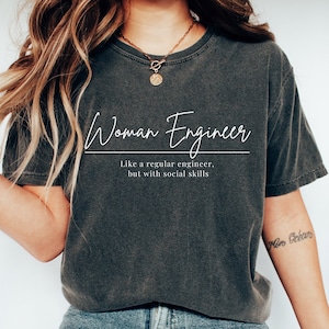 Woman Engineer Definition funny shirt for Engineer Social Skills Tshirt for STEM women gift for Steminist for in Women Engineering Tee