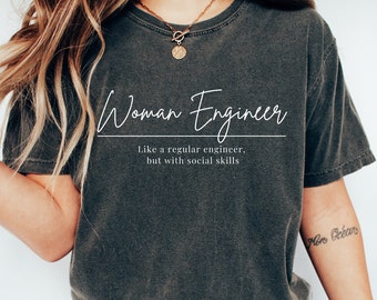 Woman Engineer tee shirt Definition T-shirt: Funny STEMinist or grad Gift