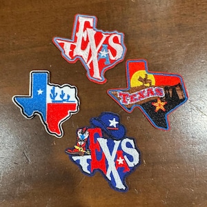 Texas Embroidered Patch, Iron On Western Rodeo Style, Southern Cowgirl Apparel
