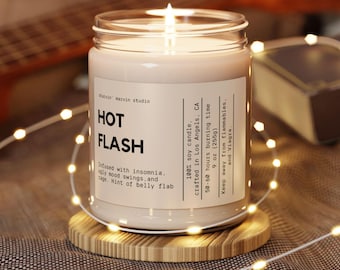 Funny Menopause Candle: Hot Flash Humor Gift, Soy Wax Candle