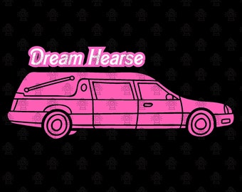 Barbi Dream Hearse PNG: Funny Mortician Gift (Digital File)