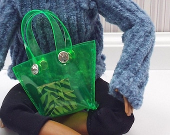 Bolso de mano en miniatura a escala 1:6, hecho a mano para muñecas de moda de 12"