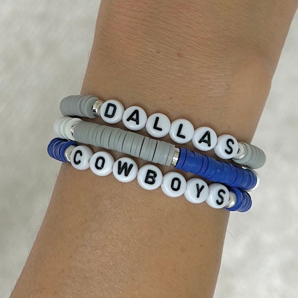 Dallas Cowboys Bead Bracelet - Etsy