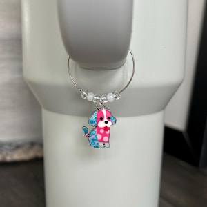 Dog Tumbler Charm, Stanley Cup Charm, Tumbler Accessories, Stanley Handle Charm, Stanley Cup Accessories