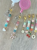Badge Reel Name Charm Tag Clip On Custom Bag Charm Personalized ID Professional Nurse RN Coworker Gift Purse Diaper Bag Zipper Pull