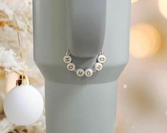 HO HO HO Christmas Tumbler Charm, Christmas Stanley Cup Charm, Tumbler Accessories, Stanley Handle Charm