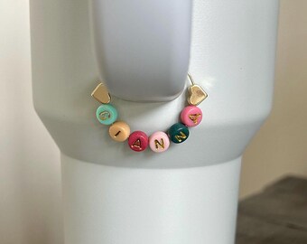 Name Tumbler Charm, Personalized Stanley Cup Charm, Stanley Cup Accessories, Hydrojug Accessories, Custom Water Bottle Handle Accessory