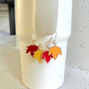 Fall Leaves Foliage Tumbler Charm, Stanley Cup Charm, Tumbler Accessories, Stanley Handle Charm
