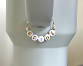 Bride Tumbler Charm, Stanley Cup Charm Tumbler Accessories, Water Bottle Handle Charm, Bridesmaid Proposal Gift, Stanley Quencher Accessory