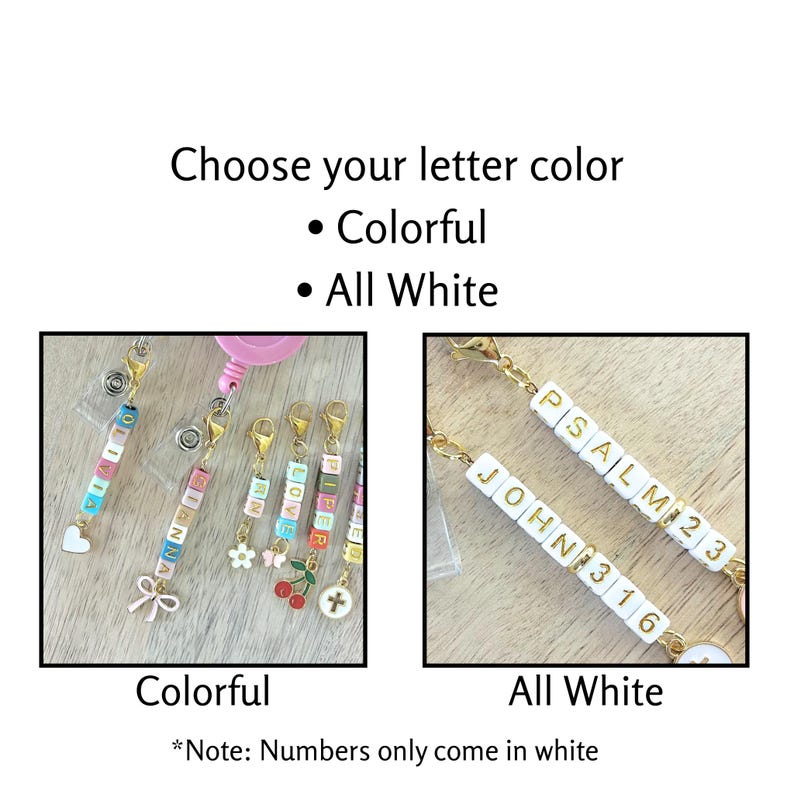 Personalized Birthstone Badge Reel Name Charm Tag Clip on Custom Bag ...