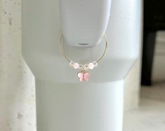 Butterfly Tumbler Charm, Stanley Cup Charm, Tumbler Accessories, Stanley Handle Charm