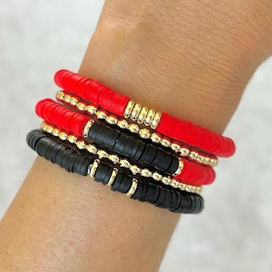 Black and Red Bracelet Jewelry, Game Day Accessories, Gameday Outfit, College Graduation Gift, College Student Merch, University Gear