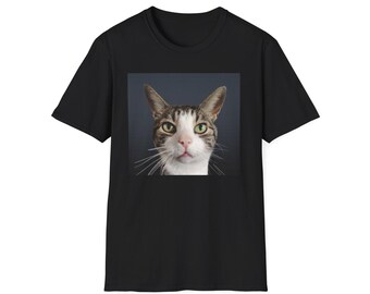 Lustiges Katzen T-Shirt, Süße Kitty Grafik T-Shirt, Katzen Liebhaber Geschenk, Animal Print Shirt, Katzendame Bekleidung