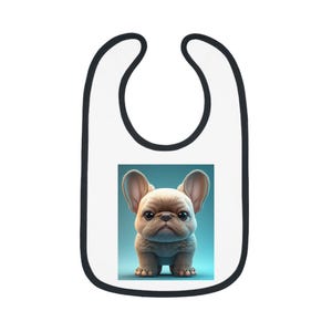 フレンチブルドッグデザインの愛らしいベビービブ | かわいい幼児用授乳用ビブ、ベビーシャワーギフト、お子様の食事に欠かせないもの、動物愛好家用ビブ、[...]