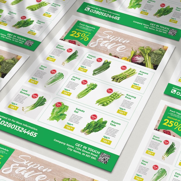 Product Flyer - Supermarket Grocery Flyer Template For Marketing Promotion