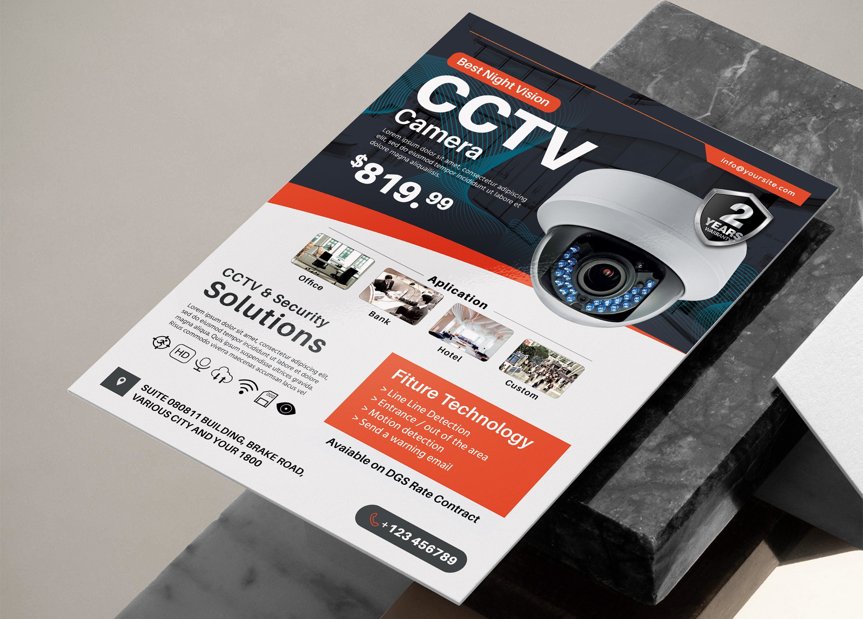 Product Flyer CCTV Product Catalog Promotion Flyer Template Etsy