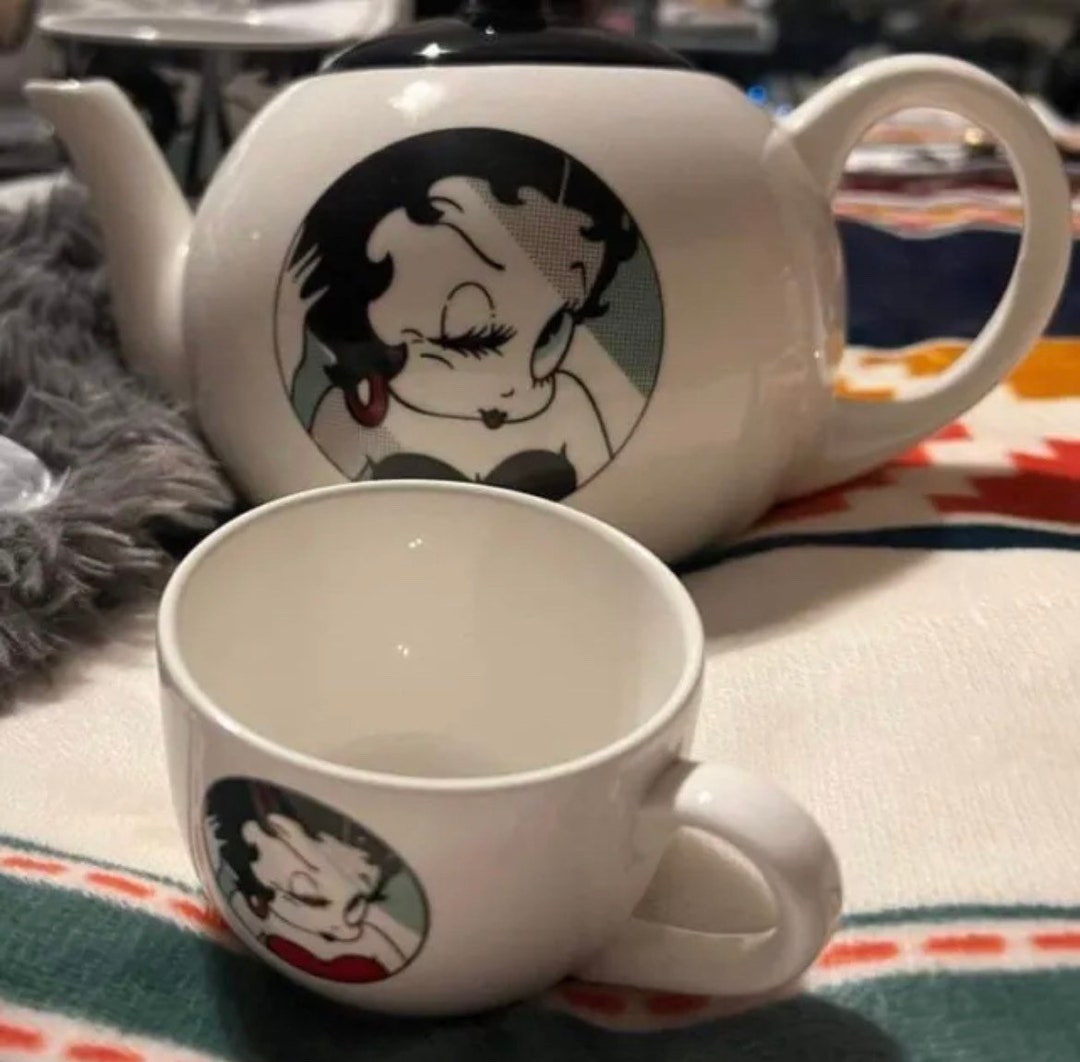 Vintage Betty Boop Teapot W/ Winking Eye 1992RARE Etsy