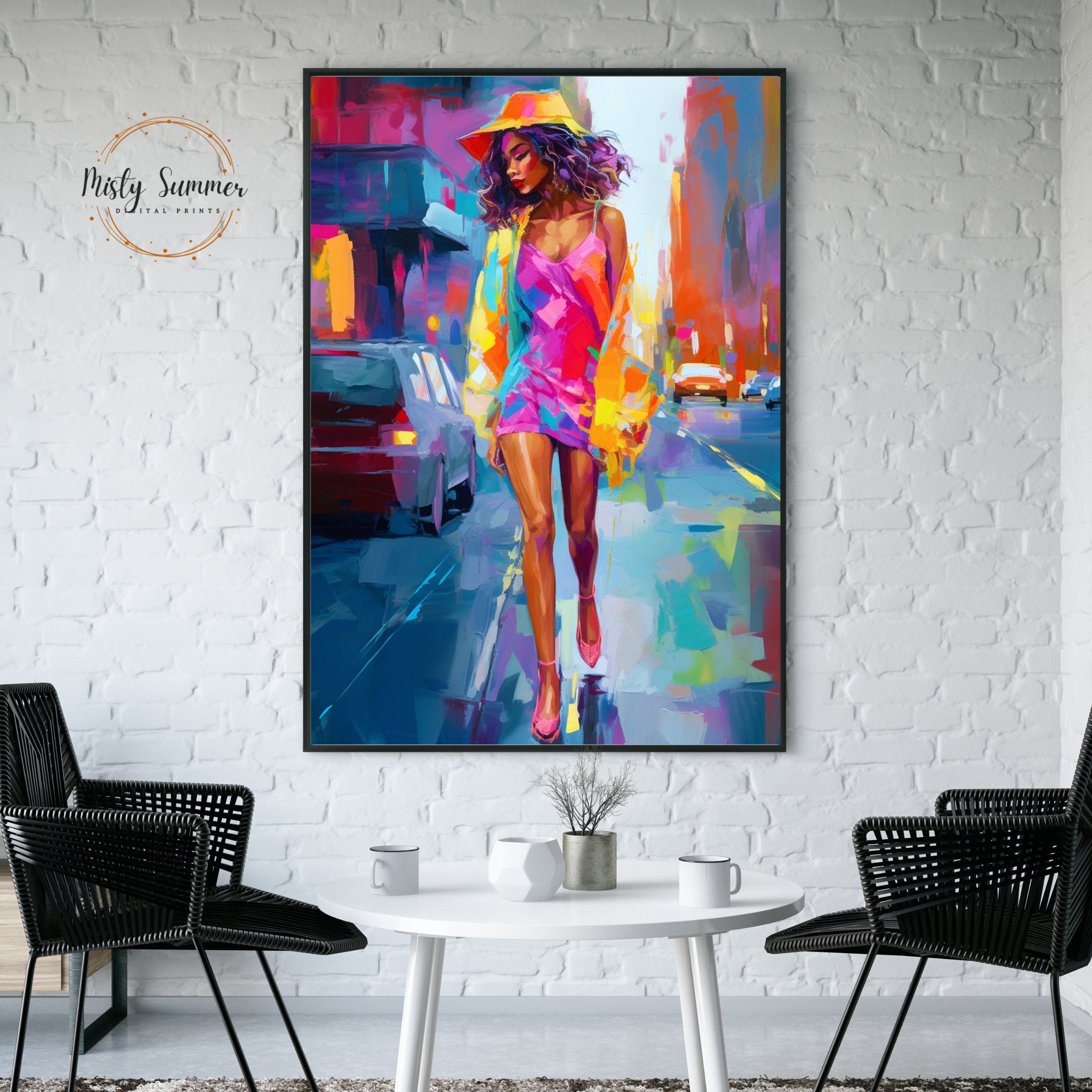 Black Art, Black Woman Art, Black, Canvas, Afro Art African American ...