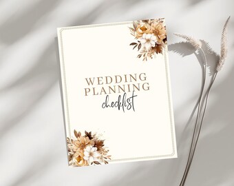 Hochzeit Checkliste Printable Hochzeitsplanung Checkliste Bearbeitbare Hochzeitsplaner Vorlage Wedding Binder Wedding Checklist floral DIY Wedding