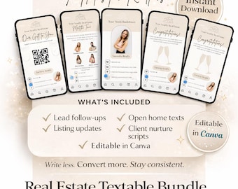 Realtor Text Message Templates, Real Estate Marketing (Digital Download)