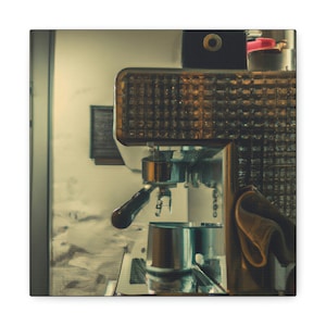 Michelangelo-Inspired AI Coffee Art Machine on Top-Quality Cotton Canvas