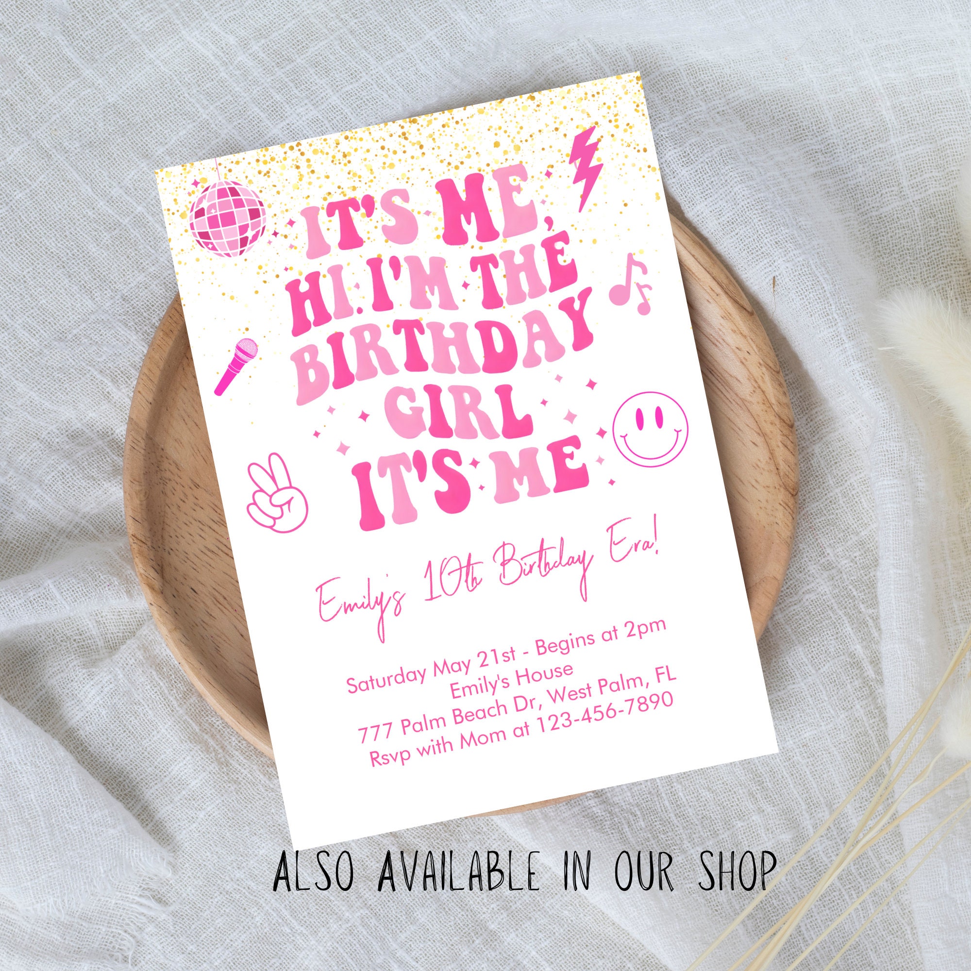Editable in My Birthday Era Invitation Swiftie Birthday Digital Invite ...