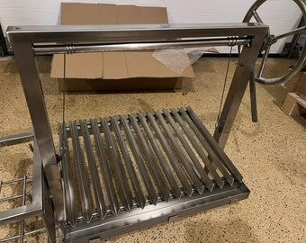 Santa Maria Grill Built in BBQ Cooking Grill -Argentine Barbecue V grate adjustable height- 36 inch