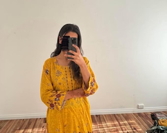 Yellow Three-Piece Summer Set – Light Modest-Inspired Outfit – Size S/M
