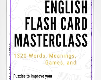 English flash card masterclass | 1320 words |meanings | games | and puzzles to improve your english vocabulary | IELTS Preparation