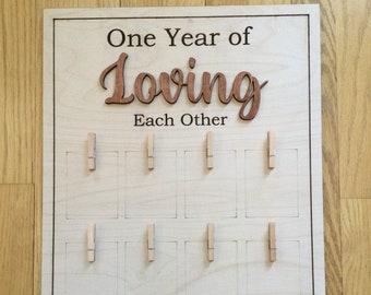 One Year Anniversary Photo Board