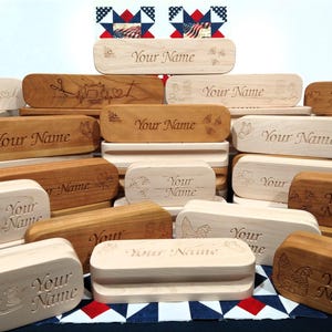 Personalized Quilters Clapper - Cherry or Maple in Various Sizes - Heirloom Quality