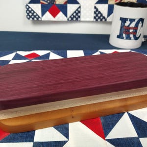Quilter&#39;s Clapper Purple Heart with Maple and Cherry 8.5 Inches