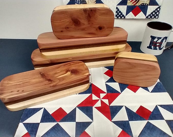 Handcrafted Red Cedar Quilter's Clapper – Multi-layered Walnut Maple, Crisp Seams