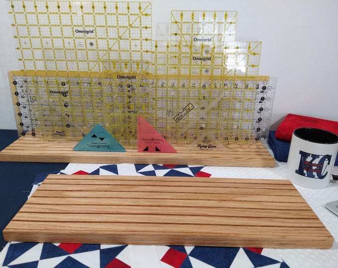 Quilt Ruler Holder - Custom Name Option - 18" or 24" with 8 Slots