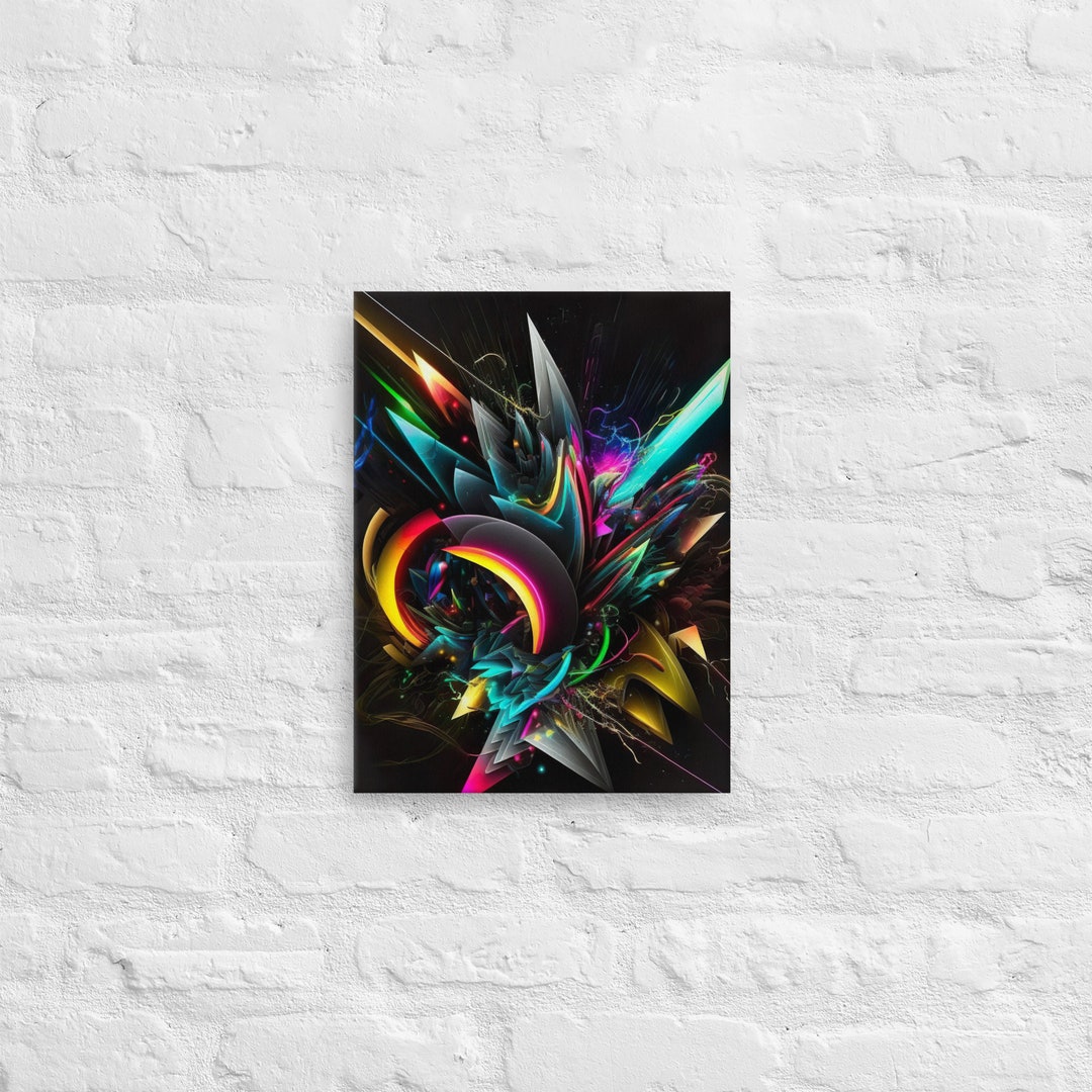 POSSIBLE SERIES implode Abstract Neon Art Etsy