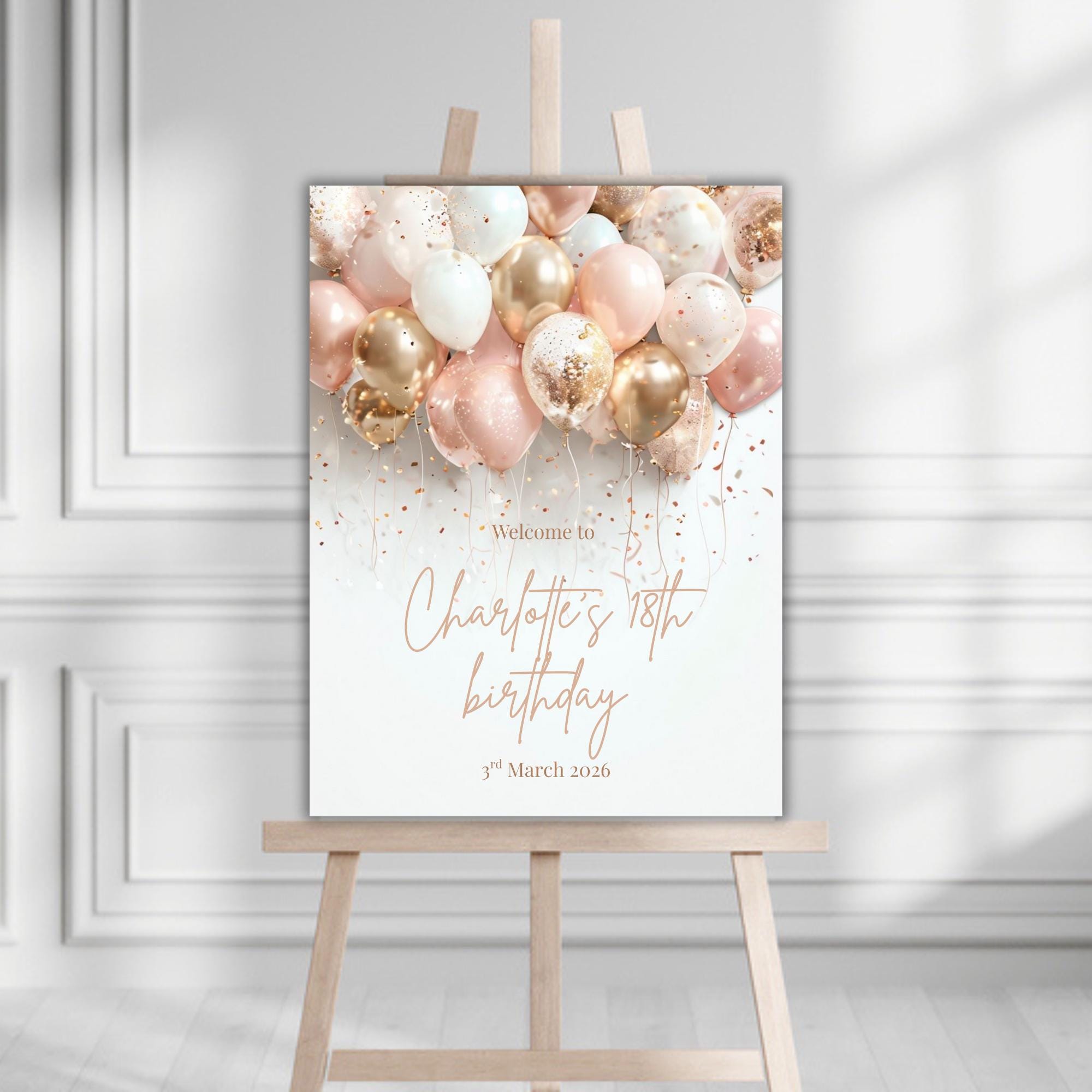 Amscan Banner 18° Compleanno Rosa Luccicante – Lunghezza 274 Cm, In Lamina - 4