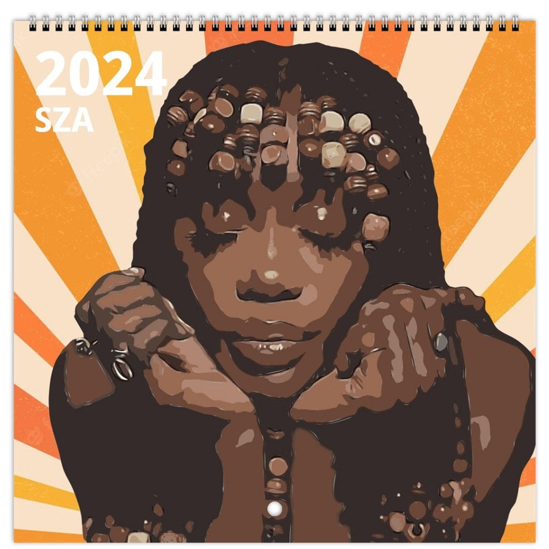 SZA, 2024 Wall Calendar, Black Girl Magic, SZA Merch, 12 Month Calendar