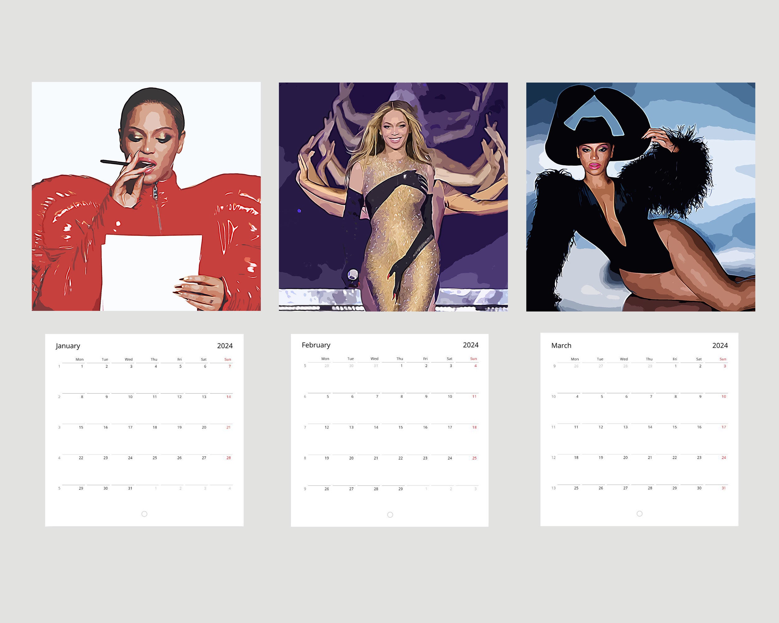 Beyonce, 2024 Wall Calendar, Renaissance, 12 Month Calendar, sold by