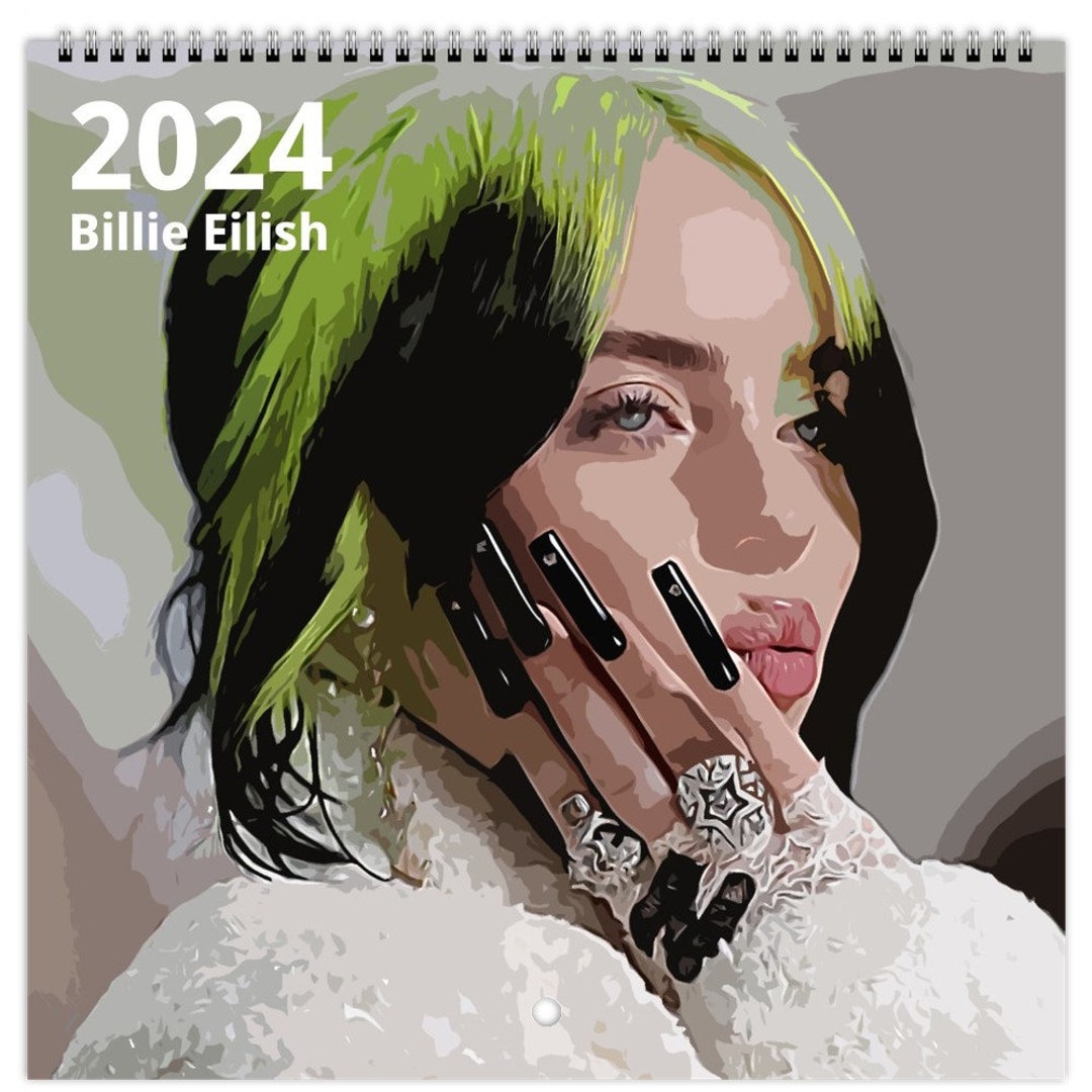 Billie Eilish Calendario 2024 Arte mural musical Póster Etsy España